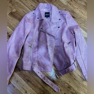 Pink leather jacket